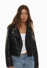 Cazadora de efecto piel cruzada para Mujer por 9.99€