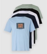 Pack 5 Camisetas Jack & Jones HUDSON TEE CREW NECK por solo 24€