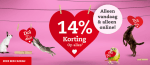14% korting op je bestelling