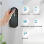 Cerradura Tuya WiFi de huella digital a prueba de agua Desbloqueo BT por solo 71,60€