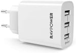 RAVPower Cargador Móvil con 3 Puertos USB por 11,89€