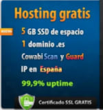Hosting 5GB SSD con dominio .es gratis 1 año