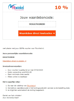 10% korting bij Fitwinkel (1-malig)
