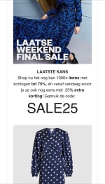 25% korting extra op de solden bij maison lab