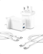 Anker 20W Dual Port USB-C Fast Charger (2-Pack) + 5ft Cables for £12.79