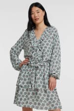 VILA gebloemde rok VINAOMI grijs/groen/rood voor €15,99 bij Wehkamp