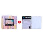 Combo Quilt Mashini + Juego de Sábanas Chevron por $19.990