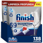 138 Pastillas Finish Quantum All in 1 + 4 Ambientador Lavavajillas Limón por 25,89€