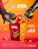 Palomitas Deadpoool & Wolverine por $65 en Cinépolis