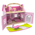 Classic World Houten Poppenhuis met Accessoires voor €30