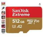 SanDisk Extreme MicroSDXC UHS-I Geheugenkaart 512 GB voor 39,69 euro