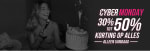 Cyber Monday: 30% tot 50% korting op alles