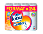 24 Rouleaux de Papier toilette Lotus confort à 10,18€
