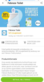Krijg jouw Febreze toilet 50% terugbetaald