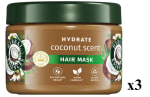 3 Botes de Herbal Essences Mascarilla Hidratante Aroma Coco, 500 ml, Hidratación Intensa Pelo Muy Seco por 11.5€