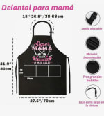 Delantal "Super mamá" con 3 Bolsillos Jbniuay por solo 7,99€