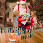 BuzzoXerex Dinosaurio Tren de Dominó, 80 Piezas Tren de dominó Automático, Tren Eléctrico con Luces y Música