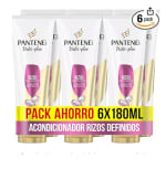 Pack 6 x 180ml de Pantene Nutri-Plex Acondicionador Rizos Definidos, Doble de Nutrientes con 1 Solo Uso, Fortalece el Pelo desde el Interior, Para Cabello Encrespado y Rebelde por 11.99€