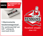 Gratis elektronisch weegschaal bij aankoop van min. €25 bij Renmans