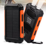 Banco de energía solar portátil 20000mAh resistente al agua por 13,79€