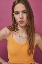 2 Crop top tirante doble seamless naranja para Mujer por 5.98€