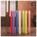 Pack 12 Velas Cilíndrica 10 Colores para casa (Empieza SABADO a las 9h)