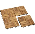 Baldosas de terraza hechas de madera 4 unidades 31x31x2,5 cm a solo 6,99€