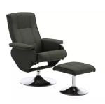 Argos Home Rowan Fabric Swivel Chair with Footstool – Charcoal – £125