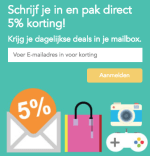 5% korting op alles