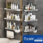 Estante para baño o cocina resistente con instalación sin taladro