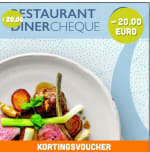 Dinercheque ter waarde van €20,- voor 20 Eurosparen punten