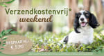 Dit weekend (t/m 6 sept) gratis verzending op alles