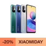 Xiaomi Redmi Note 10 5G 4/128GB por 147,20€.