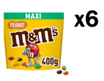 6 Paquetes de M&M's Peanuts Snack de Cacahuete y Chocolate con Leche 400grs por 17.51€