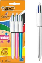 Stylos-Bille 4 Couleurs Shine Bic à 3,79€