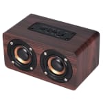W5 Red Wood Grain Bluetooth 4.2 Dark Dual Speaker voor €15,11