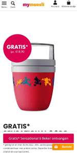 gratis Disney Muesli beker bij besteding vanaf 15 euro