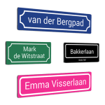 Straatnaambordjes met 80% korting! Verschillende ontwerpen en kleuren beschikbaar.
