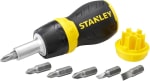 STANLEY 0-66-358, Destornillador con carraca bimaterial porta-puntas + 6 puntas por 4,79€