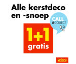1+1 gratis op alle kerstdeco en -snoep bij Wibra
