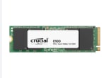 SSD interne Crucial E100 - 1 To, PCIe Gen4 NVMe M.2, Jusqu’à 5000 Mo/s à 49,99€