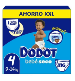 116 Pañales Dodot Bebé-Seco Talla 4 por solo 25,06€