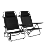 T-Lovendo Pack 2 Sillas de Playa Plegables de Acero 80x61x42cm a solo 39,71€