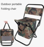 Taburete Plegable Portátil para Exteriores con Bolsa de Almacenamiento por 9,90€
