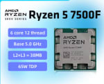 AMD Ryzen 5 7500F 6 núcleos 12 hilos 65W por 122,39€