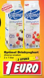 Optimel Drinkyoghurt 2 voor €1