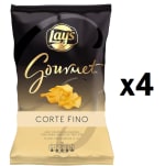 4 Bolsas de Lay's Gourmet, Patatas fritas de corte fino de alta calidad, Producto de Aperitivo, bolsa individual, 150gr por 7.99€