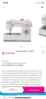 Singer naaimachine op veepee