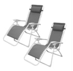 2 Tumbonas Reclinable Almohada Silla Gravedad Cero por 57,66€