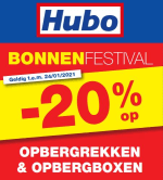 -20% op opbergrekken & boxen bij Hubo